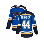 Men Adidas St. Louis Blues #44 Chris Pronger Blue Home Authentic Stitched NHL Jersey