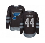 Men's Adidas St. Louis Blues #44 Chris Pronger Authentic Black 1917-2017 100th Anniversary NHL Jersey