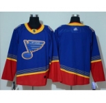 Men's Blues Blank Blue Red Authentic 2019 Heritage Stitched Hockey Jersey