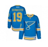 Men's Reebok St. Louis Blues #19 Jay Bouwmeester Authentic Blue 2017 Winter Classic NHL Jersey