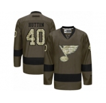 Men's Reebok St. Louis Blues #40 Carter Hutton Authentic Green Salute to Service NHL Jersey
