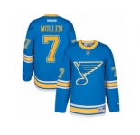 Men's Reebok St. Louis Blues #7 Joe Mullen Authentic Blue 2017 Winter Classic NHL Jersey