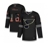 Men's St. Louis Blues #16 Brett Hull Black USA Flag Limited Hockey Jersey