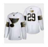 Men's St. Louis Blues #29 Vince Dunn White Golden Edition Limited Stitched Hockey Jersey