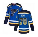 Men's St. Louis Blues #78 Dominik Bokk Authentic Blue Drift Fashion 2019 Stanley Cup Champions Hockey Jersey