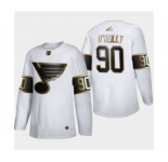 Men's St. Louis Blues #90 Ryan O'Reilly White Golden Edition Limited Stitched Hockey Jersey