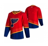 Men's St. Louis Blues Blank Red 2020-21 Reverse Retro Alternate Hockey Jersey