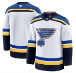 Men's St. Louis Blues Blank White 2024-25 Away Stitched Hockey Jersey