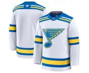 Men's St. Louis Blues Blank White 2024-25 Away Stitched Hockey Jersey