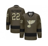 St. Louis Blues #22 Kevin Shattenkirk Green Salute to Service Stitched NHL Jersey
