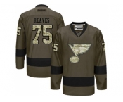 St. Louis Blues #75 Ryan Reaves Green Salute to Service Stitched NHL Jersey