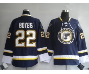 nhl st. louis blues 22# boyes dark blue third jersey