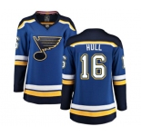 Women St. Louis Blues #16 Brett Hull Fanatics Branded Royal Blue Home Breakaway NHL Jersey