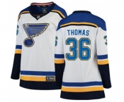 Women St. Louis Blues #36 Robert Thomas Fanatics Branded White Away Breakaway NHL Jersey