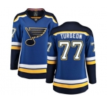 Women St. Louis Blues #77 Pierre Turgeon Fanatics Branded Royal Blue Home Breakaway NHL Jersey