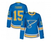 Women's Reebok St. Louis Blues #15 Robby Fabbri Authentic Blue 2017 Winter Classic NHL Jersey