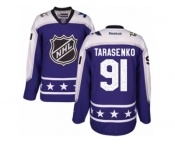 Women's Reebok St. Louis Blues #91 Vladimir Tarasenko Authentic Purple Central Division 2017 All-Star NHL Jersey