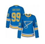 Women's Reebok St. Louis Blues #99 Wayne Gretzky Authentic Blue 2017 Winter Classic NHL Jersey