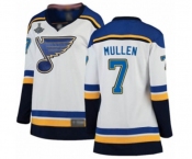 Women's St. Louis Blues #7 Joe Mullen Fanatics Branded White Away Breakaway 2019 Stanley Cup Champions Hockey Jersey