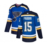 Youth Adidas St. Louis Blues #15 Robby Fabbri Premier Royal Blue Home NHL Jersey