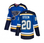 Youth Adidas St. Louis Blues #20 Alexander Steen Premier Royal Blue Home NHL Jersey