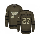 Youth Adidas St. Louis Blues #27 Alex Pietrangelo Green Salute to Service Stitched NHL Jersey
