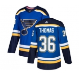 Youth Adidas St. Louis Blues #36 Robert Thomas Premier Royal Blue Home NHL Jersey