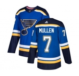 Youth Adidas St. Louis Blues #7 Joe Mullen Premier Royal Blue Home NHL Jersey