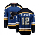 Youth St. Louis Blues #12 Zach Sanford Fanatics Branded Royal Blue Home Breakaway NHL Jersey