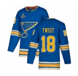 Youth St. Louis Blues #18 Tony Twist Authentic Navy Blue Alternate 2019 Stanley Cup Champions Hockey Jersey
