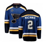 Youth St. Louis Blues #2 Al Macinnis Fanatics Branded Royal Blue Home Breakaway 2019 Stanley Cup Champions Hockey Jersey
