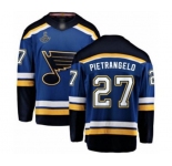 Youth St. Louis Blues #27 Alex Pietrangelo Fanatics Branded Royal Blue Home Breakaway 2019 Stanley Cup Champions Hockey Jersey