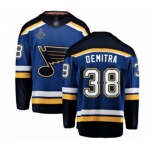 Youth St. Louis Blues #38 Pavol Demitra Fanatics Branded Royal Blue Home Breakaway 2019 Stanley Cup Champions Hockey Jersey
