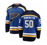 Youth St. Louis Blues #50 Jordan Binnington Fanatics Branded Royal Blue Home Breakaway 2019 Stanley Cup Champions Hockey Jersey