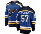 Youth St. Louis Blues #57 David Perron Fanatics Branded Royal Blue Home Breakaway 2019 Stanley Cup Champions Hockey Jersey