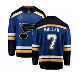 Youth St. Louis Blues #7 Joe Mullen Fanatics Branded Royal Blue Home Breakaway 2019 Stanley Cup Champions Hockey Jersey