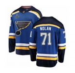 Youth St. Louis Blues #71 Jordan Nolan Fanatics Branded Royal Blue Home Breakaway 2019 Stanley Cup Champions Hockey J
