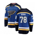 Youth St. Louis Blues #78 Dominik Bokk Fanatics Branded Royal Blue Home Breakaway 2019 Stanley Cup Champions Hockey Jersey