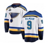 Youth St. Louis Blues #9 Doug Gilmour Fanatics Branded White Away Breakaway 2019 Stanley Cup Champions Hockey Jersey