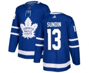 Adidas Toronto Maple Leafs #13 Mats Sundin Premier Royal Blue Home NHL Jersey
