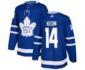 Adidas Toronto Maple Leafs #14 Dave Keon Authentic Royal Blue Home NHL Jersey