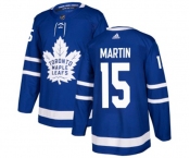 Adidas Toronto Maple Leafs #15 Matt Martin Authentic Royal Blue Home NHL Jersey