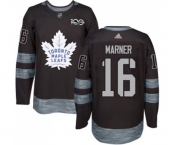 Adidas Toronto Maple Leafs #16 Mitchell Marner Authentic Black 1917-2017 100th Anniversary NHL Jersey