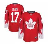 Adidas Toronto Maple Leafs #17 Wendel Clark Authentic Red Alternate NHL Jersey