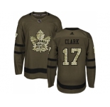 Adidas Toronto Maple Leafs #17 Wendel Clark Green Salute to Service Stitched NHL Jersey