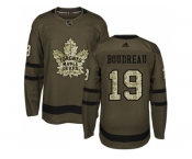 Adidas Toronto Maple Leafs #19 Bruce Boudreau Green Salute to Service Stitched NHL Jersey
