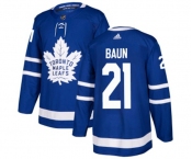 Adidas Toronto Maple Leafs #21 Bobby Baun Premier Royal Blue Home NHL Jersey
