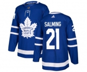 Adidas Toronto Maple Leafs #21 Borje Salming Premier Royal Blue Home NHL Jersey