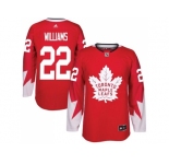 Adidas Toronto Maple Leafs #22 Tiger Williams Red Team Canada Authentic Stitched NHL Jersey