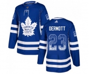 Adidas Toronto Maple Leafs #23 Travis Dermott Authentic Blue Drift Fashion NHL Jersey